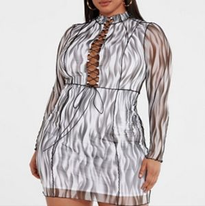 Fashion to Figure Rayna Lace-up Body-con Dress
